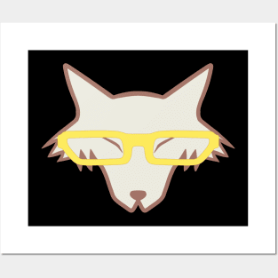 Wolf With Glasses Posters and Art